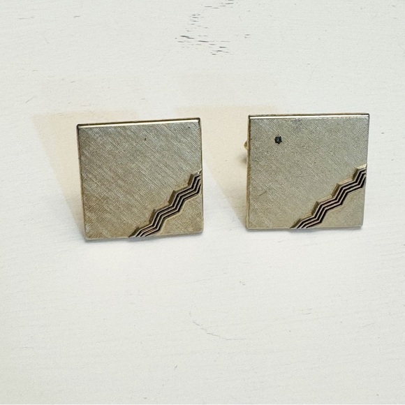Vintage Swank Cuff Links Mid Formal Wear Soft Gold Tone - Picture 1 of 7